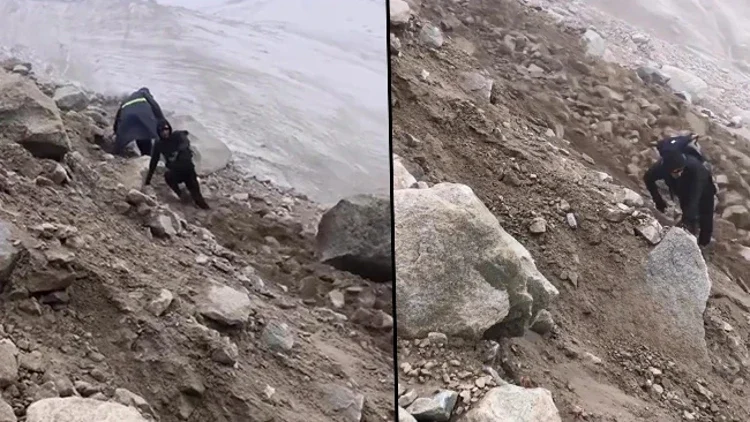 Ağrı Dağı’nda dağcıların üzerine kaya yağdı