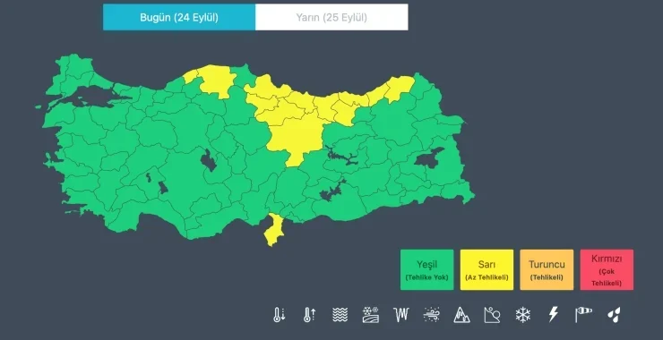 Alanya’da Eylül sıcağı sürerken sağanak uyarısı gündemde
