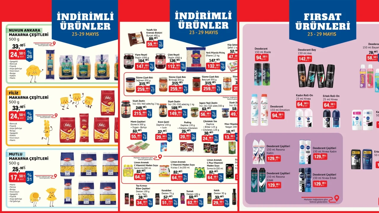 BİM 29 Mayıs 2026 indirimli ürünler kataloğu: BİM'de bu Cuma makarna, çay ve deodorant çeşitlerinde fırsat!