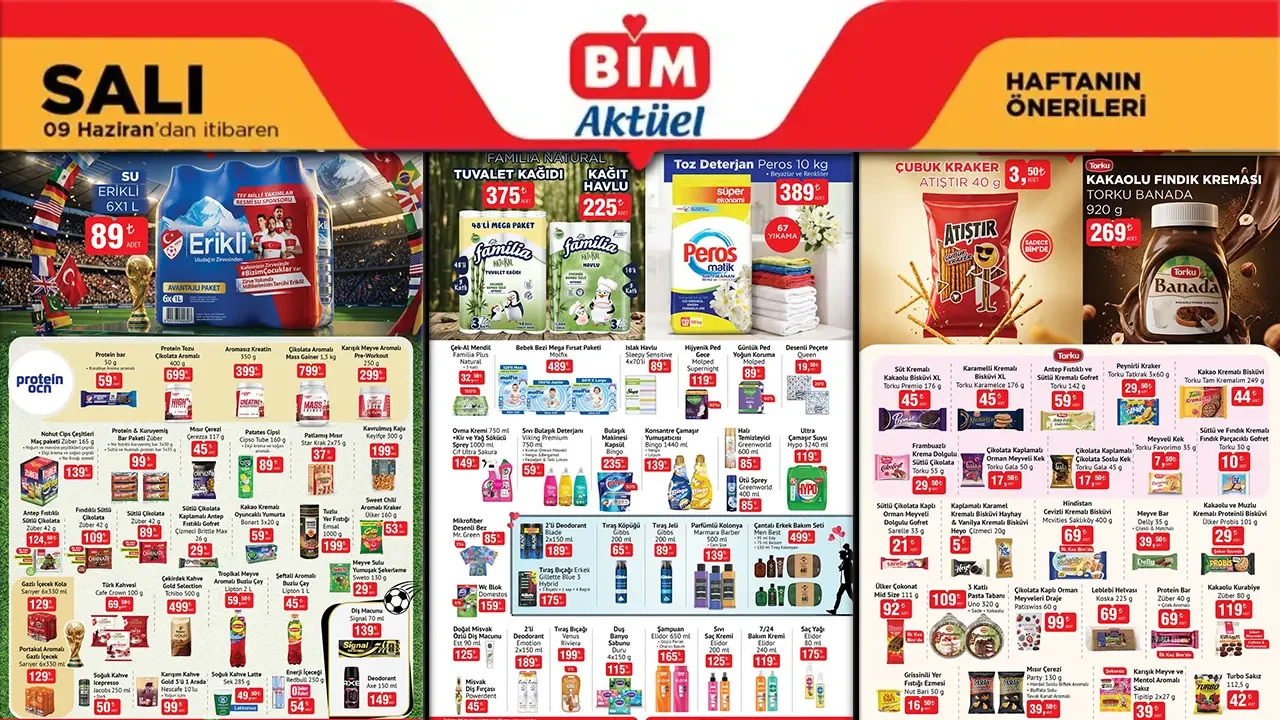BİM 9 HAZİRAN 2026 AKTÜEL ÜRÜNLER KATALOĞU