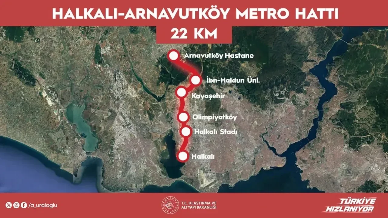 Halkalı-Arnavutköy metro hattı açıldı mı? Halkalı İstanbul Havalimanı arası kaç dk olacak? İşte duraklar ve güzergah bilgisi