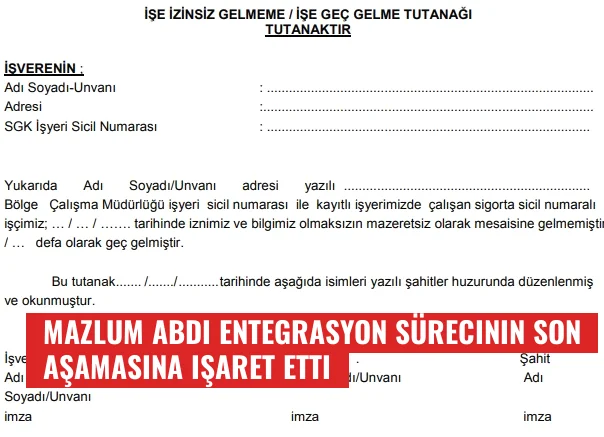 Mazlum Abdi entegrasyon sürecinin son aşamasına işaret etti