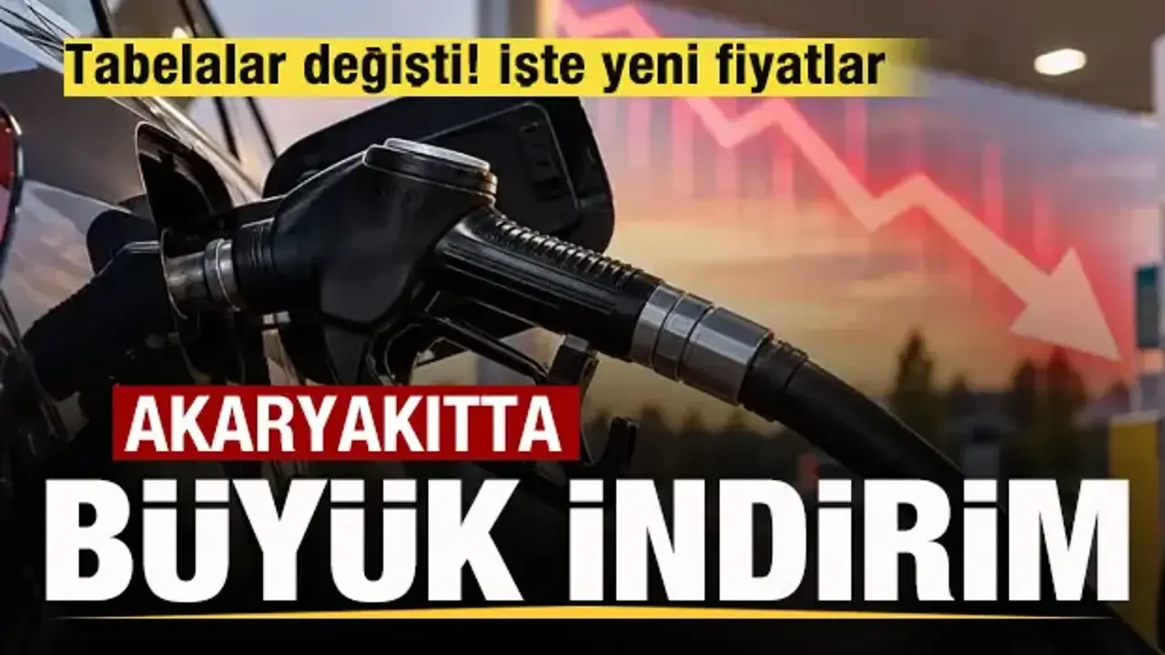 Motorinin litre fiyatında gece yarısı itibarıyla büyük düşüş