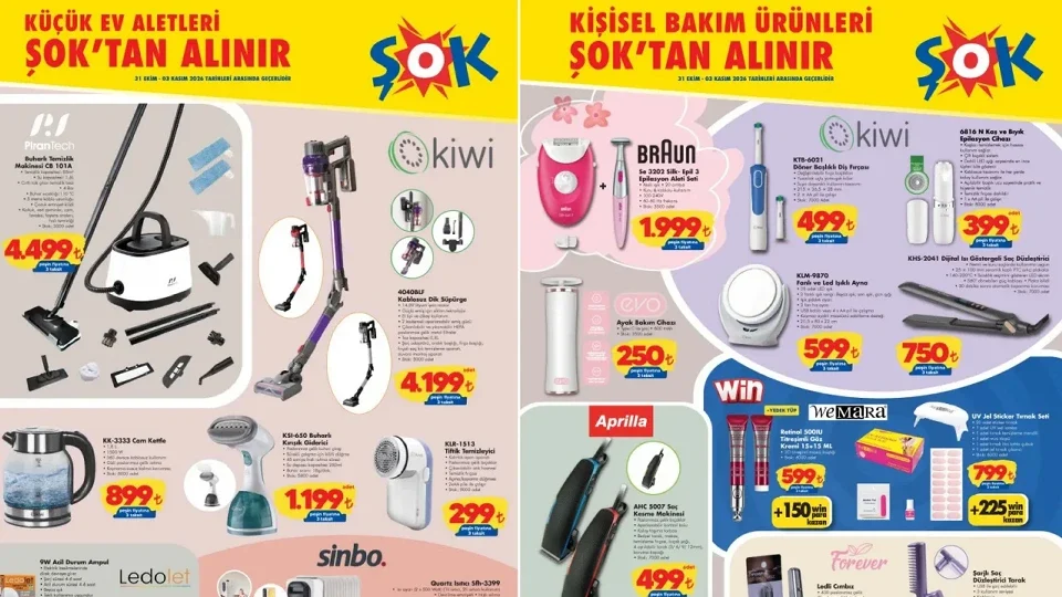 ŞOK raflarında bu hafta buharlı temizlik makinesi ve elektrikli ısıtıcı dönemi