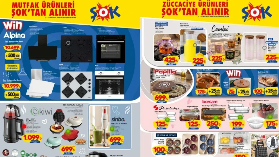 ŞOK raflarında bu hafta kış hazırlığı ve mutfak ürünleri öne çıkıyor