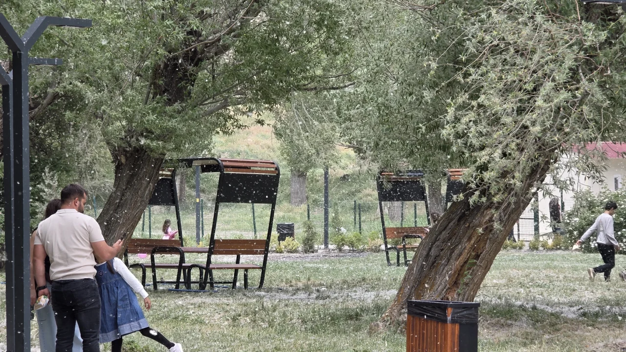 Van'da görenler gözlerine inanamadı: Her yer bembeyaz oldu